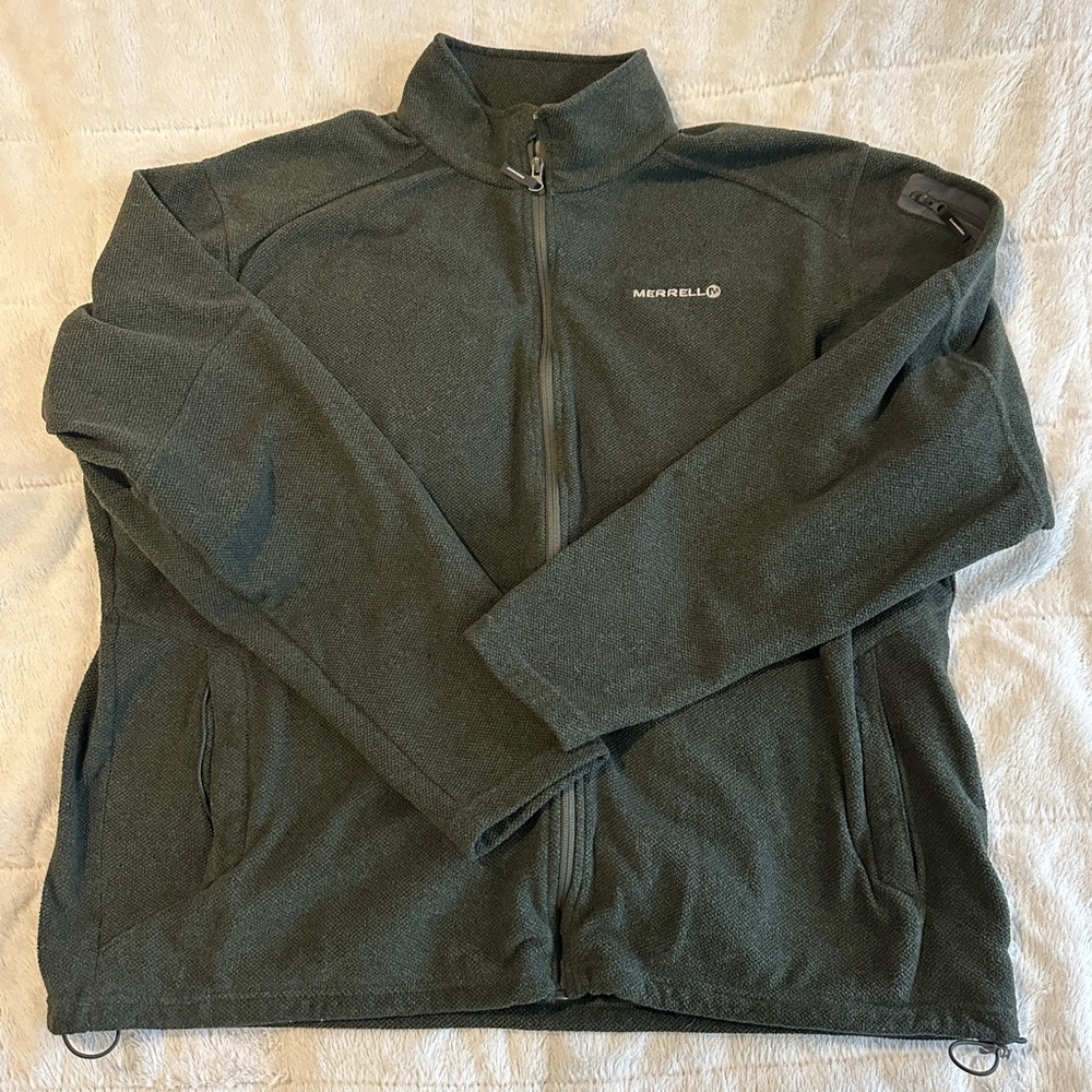 Men’s Merrell green fleece logo jacket size XXL